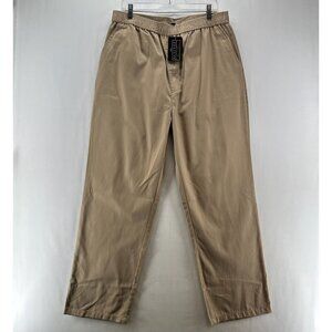 Ruxford Classic Collection Pants Women XL Elastic Waistband Straight Khaki Brown